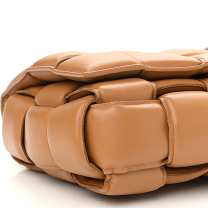Bottega Veneta Lambskin Maxi Intreccio Padded Chain Cassette Crossbody Bag Caramel 8 of 9
