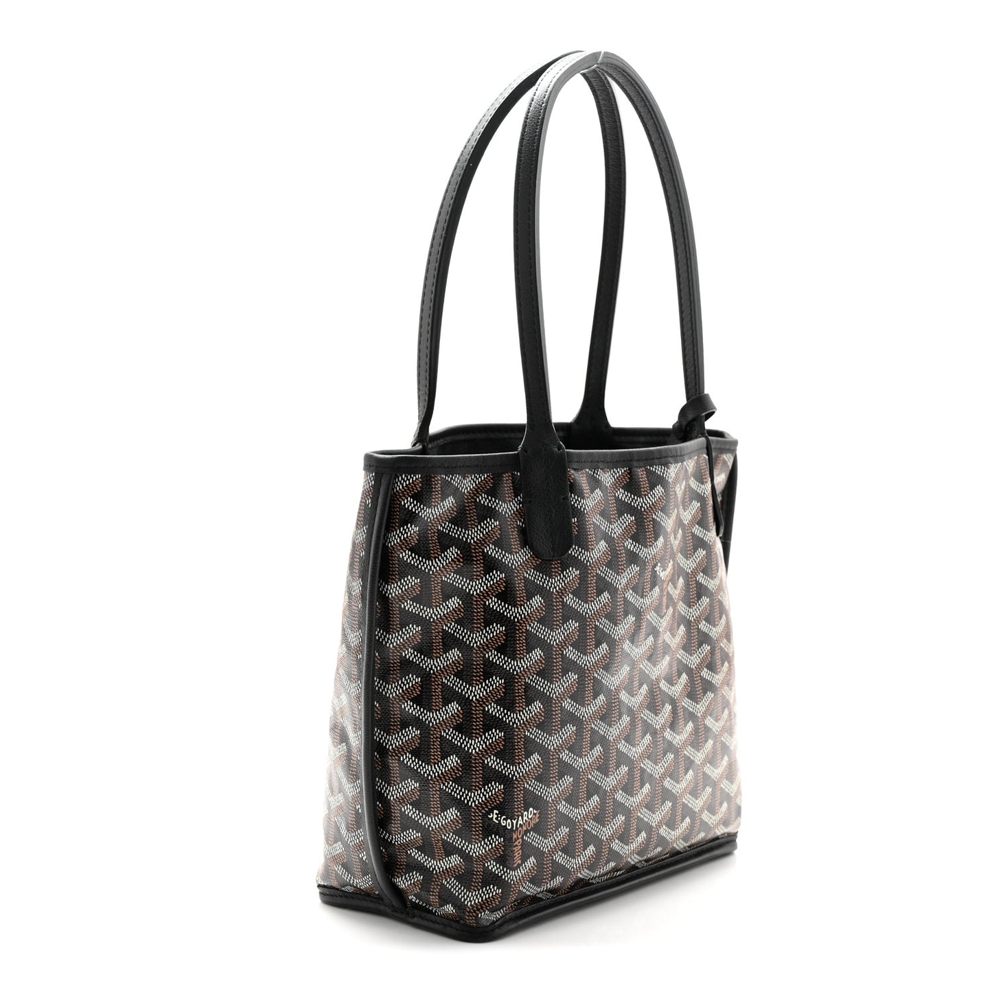 Goyardine Reversible Mini Anjou Black