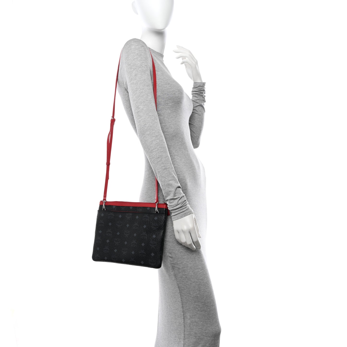 Visetos Crossbody Pouch Black Red