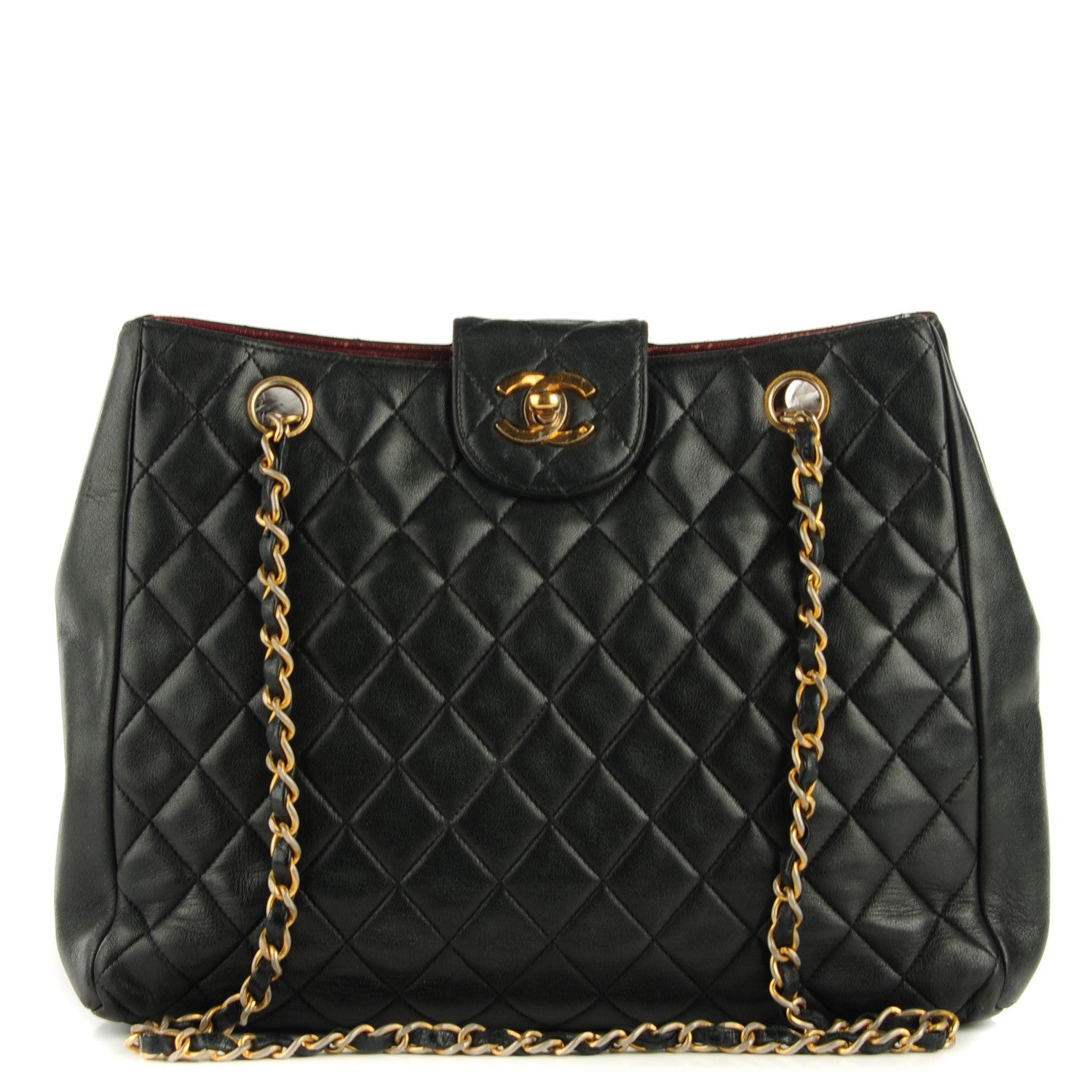 Chanel Lambskin Quilted Shoulder Bag Black 1 of 9