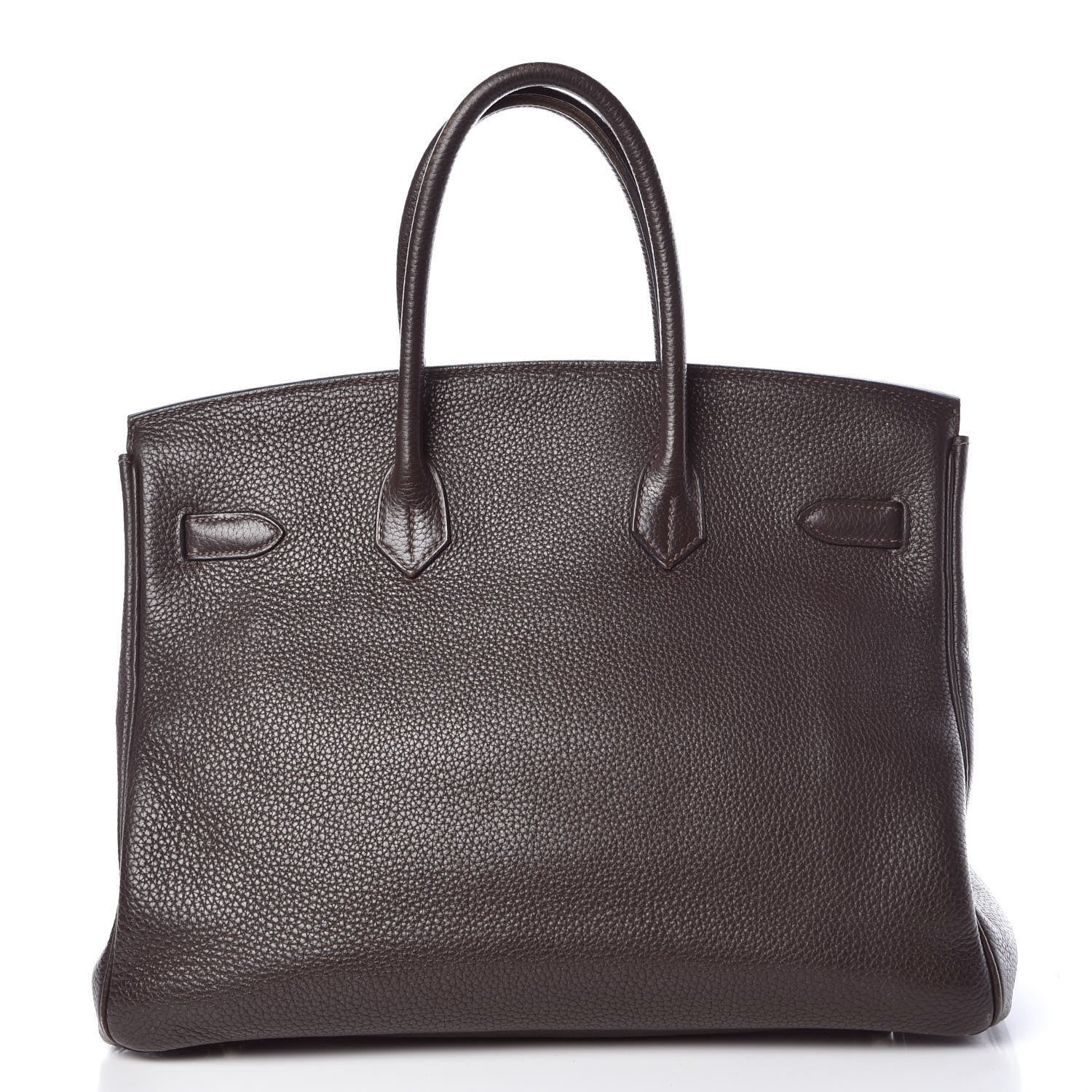 Hermes Taurillon Clemence Birkin 35 Chocolate 4 of 37