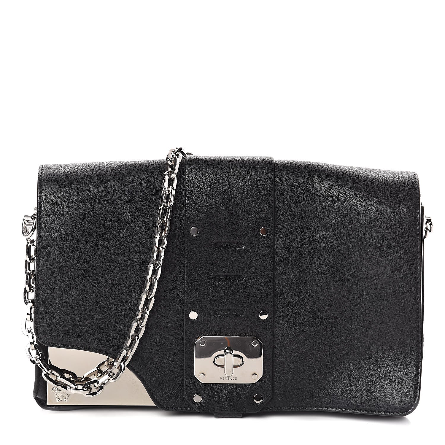 Versace Goatskin Large Stardvst Shoulder Bag Black 1 of 8