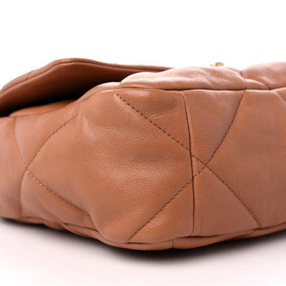 Chanel Lambskin Quilted Large Chanel 19 Flap Brown 8 of 10