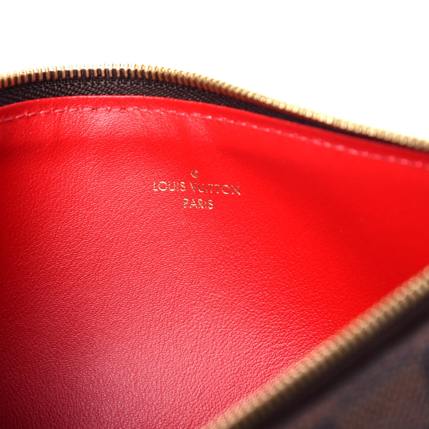 Damier Ebene Felicie Chain Wallet Zippered Insert