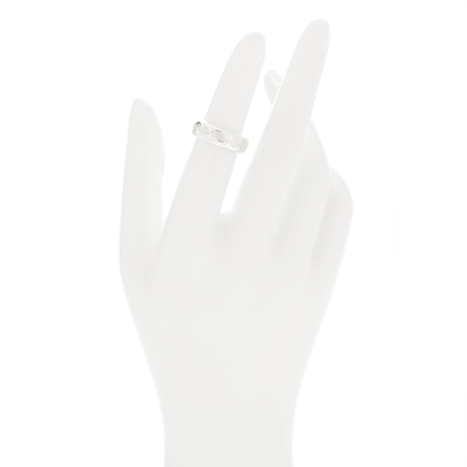 Tiffany Sterling Silver Notes Ring 48 4.5 2 of 4