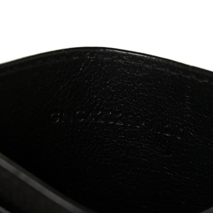 Saint Laurent Grain De Poudre Matelasse Chevron Monogram Credit Card Case Black 7 of 10