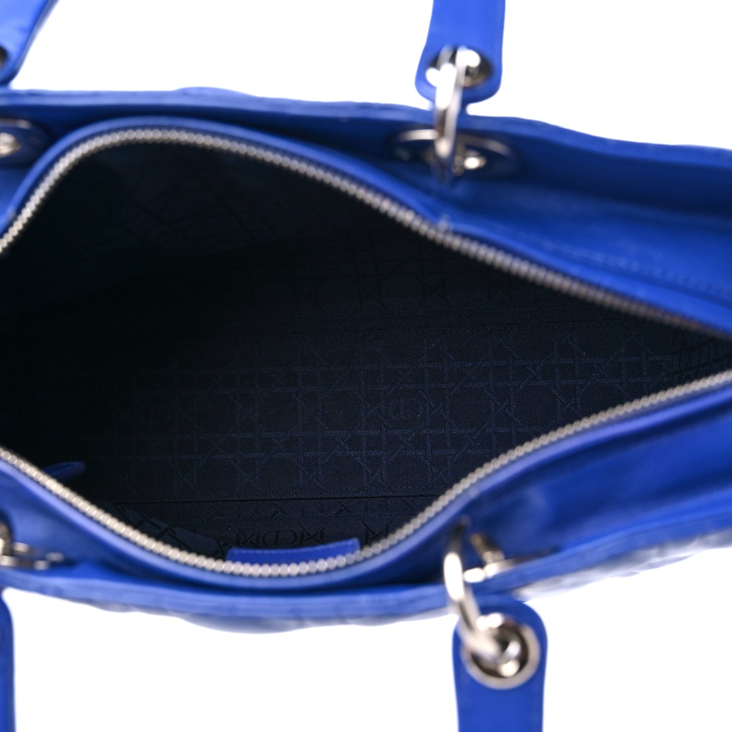 Lambskin Cannage Large Lady Dior Blue