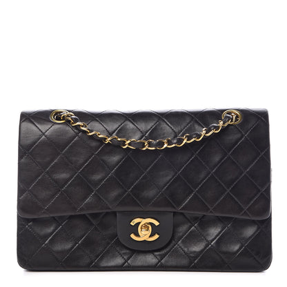 Chanel Lambskin Quilted Medium Double Flap Black 1 of 9