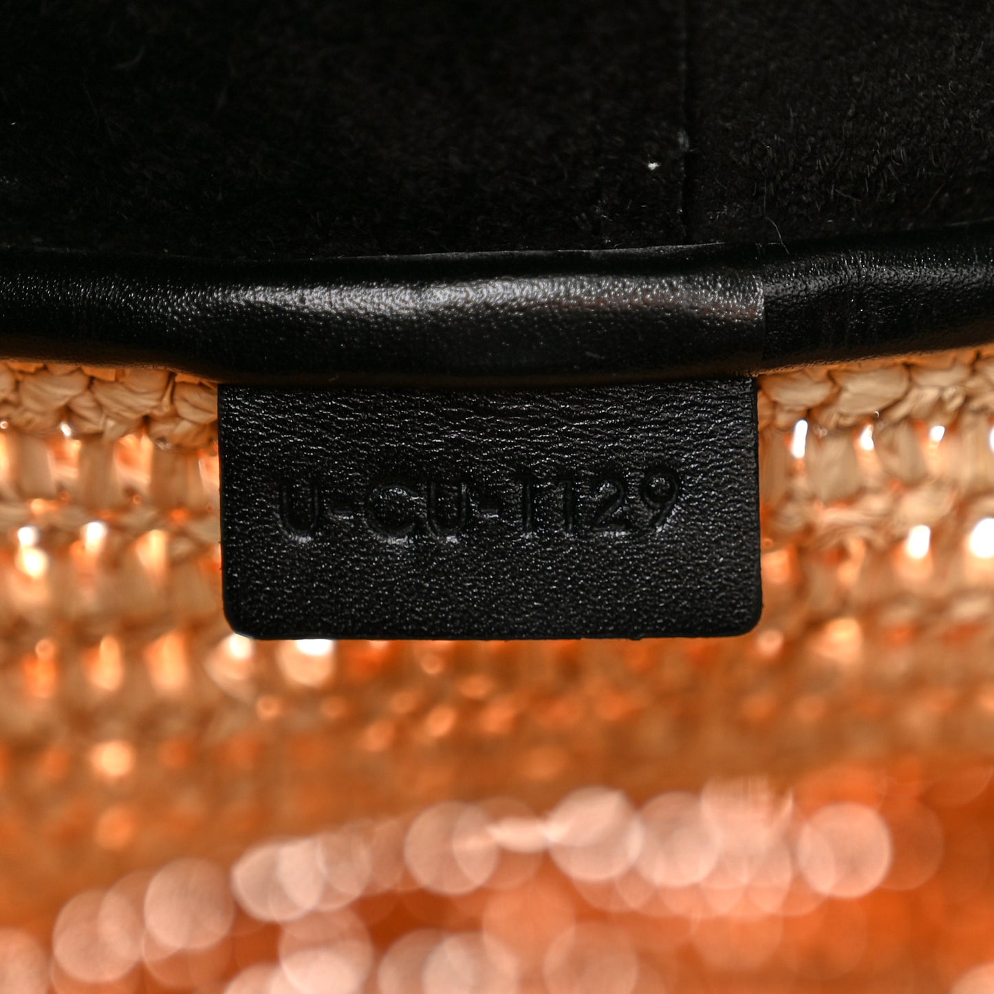 Raffia Calfskin Basket Bag Natural Black