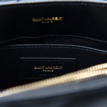 Saint Laurent Calfskin Y Quilted Monogram Small Loulou Chain Satchel Black 9 of 12
