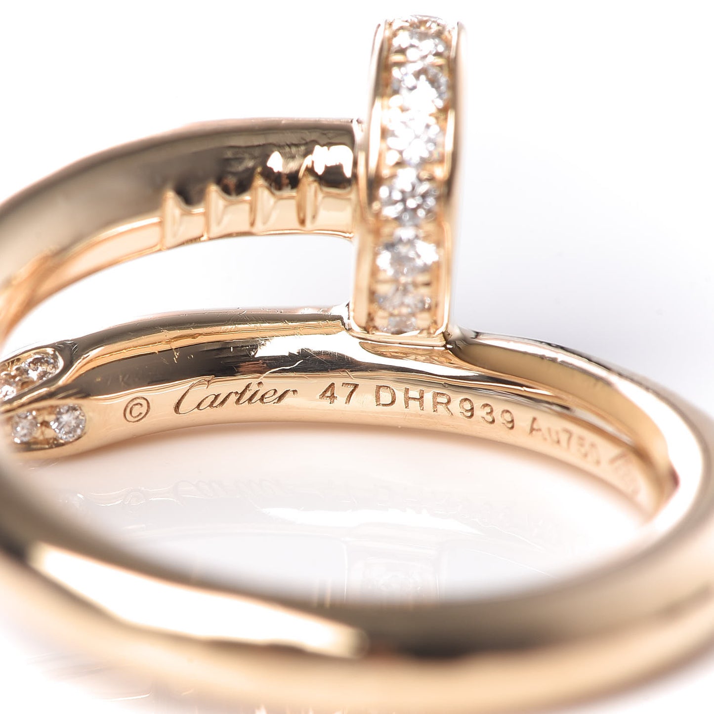 18K Yellow Gold Diamond Juste Un Clou Ring 47 4