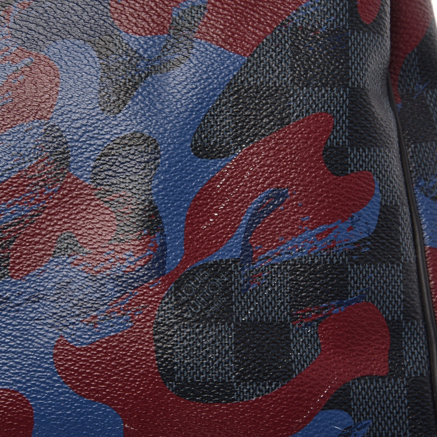 Louis Vuitton Damier Cobalt Camouflage Keepall Bandouliere 45 Bordeaux 14 of 14