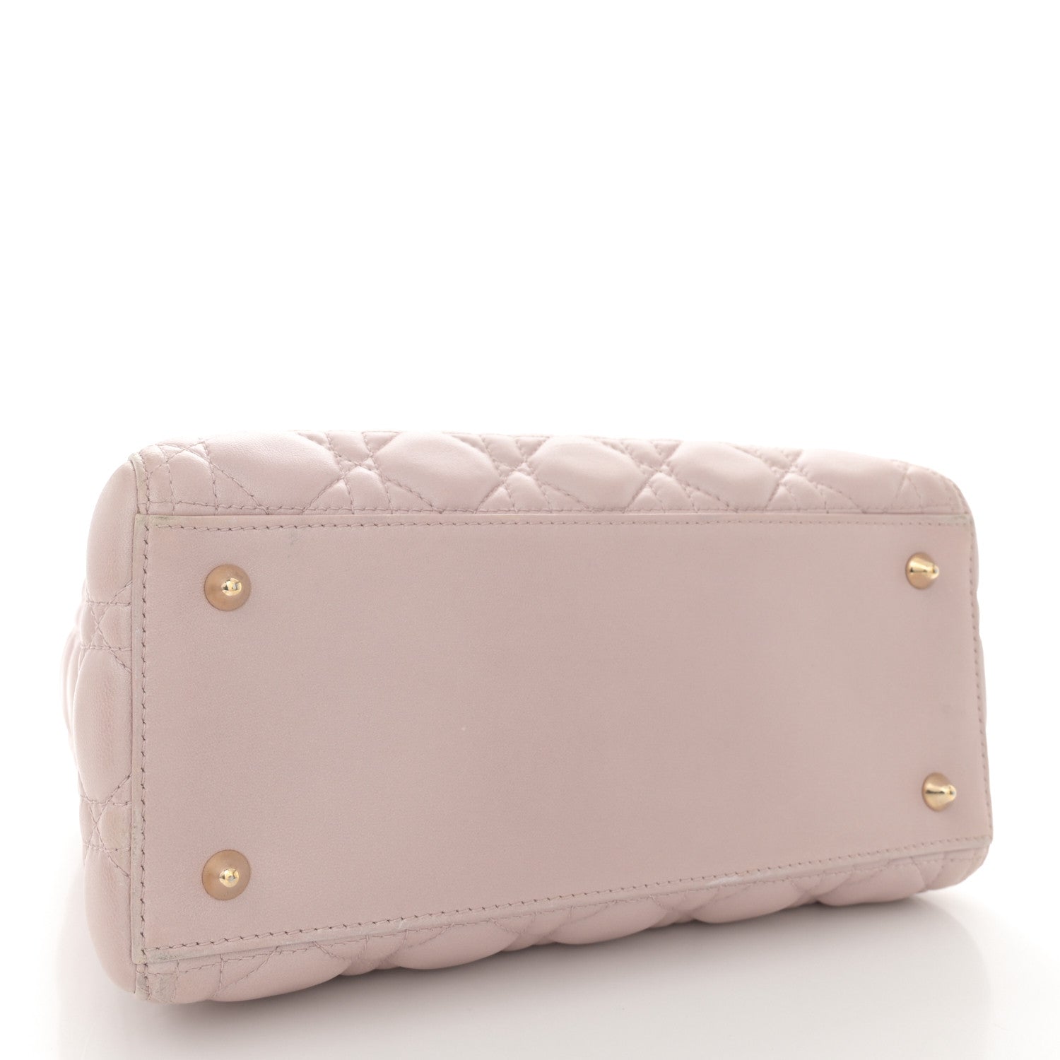 Christian Dior Pearly Lambskin Cannage Medium Lady Dior Lotus 4 of 13