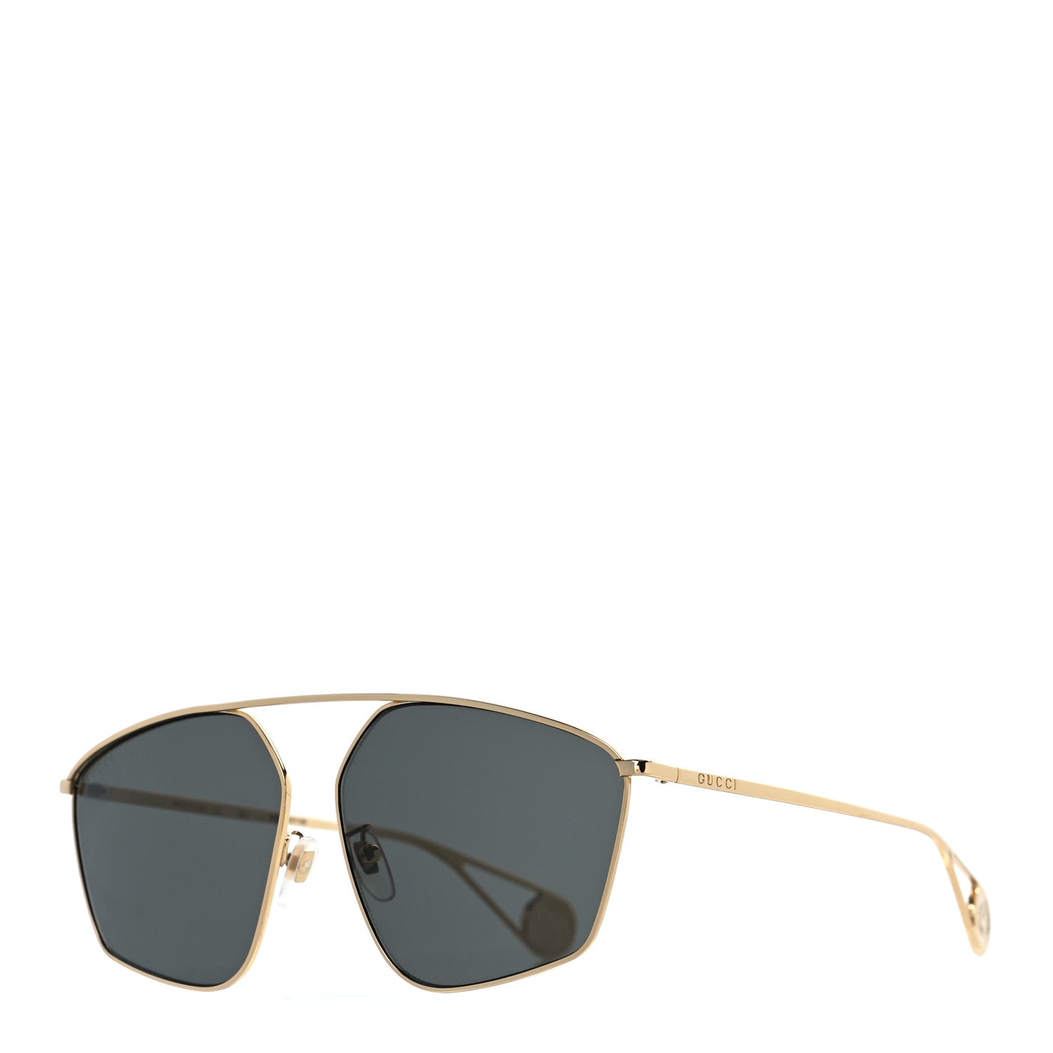Gucci Square Frame GG0437SA Sunglasses Gold 1 of 7
