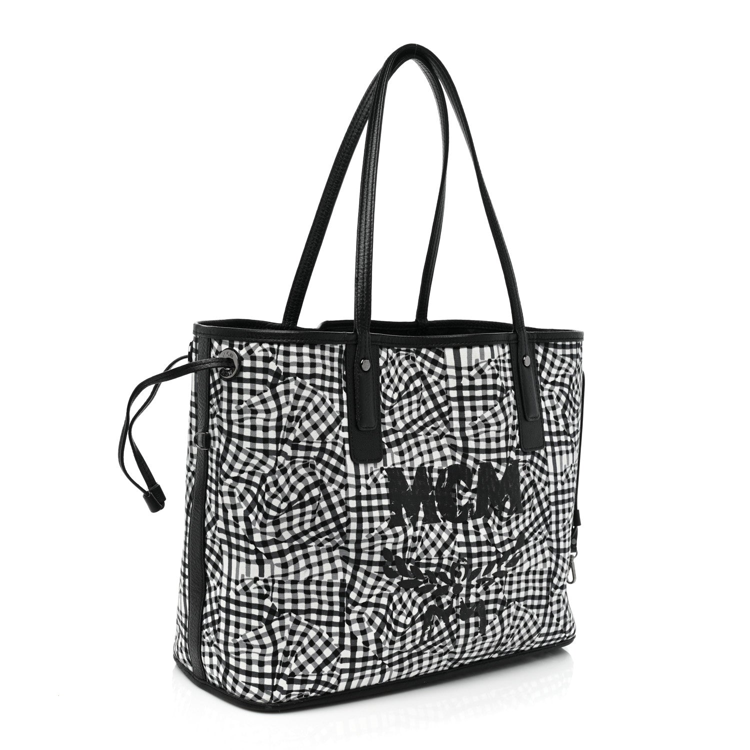MCM Visetos Medium Liz Reversible Shopper Tote Black 4 of 15