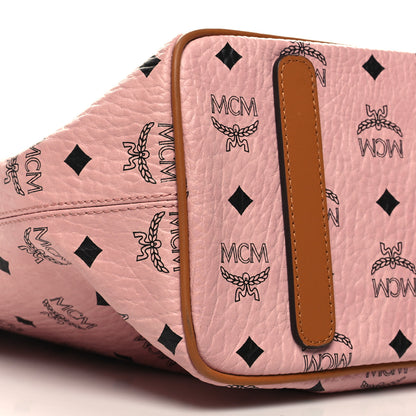 MCM Visetos Medium Anya Zip Top Shopper Tote Soft Pink 9 of 10