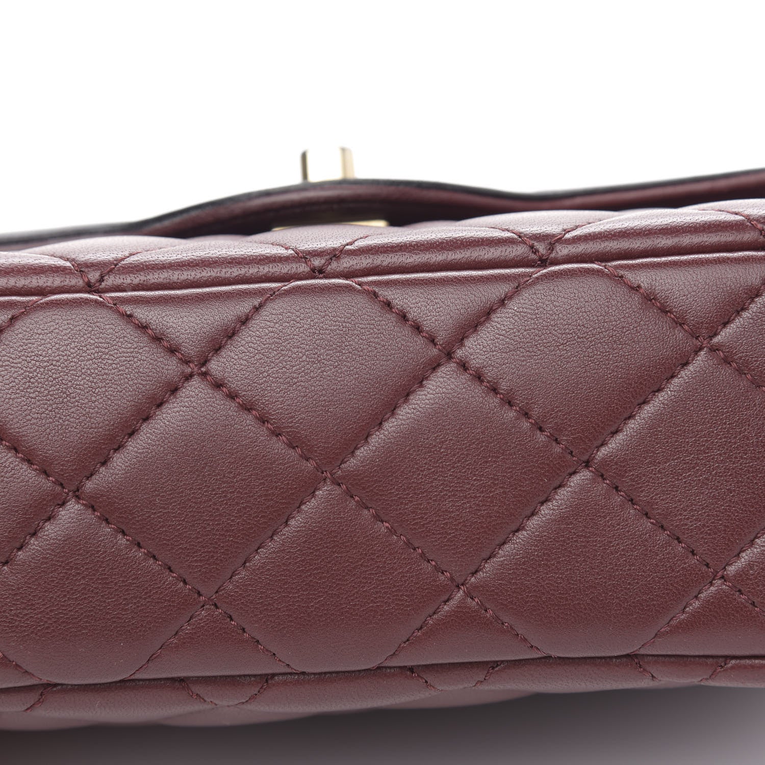 Chanel Lambskin Quilted Mini Two Tone Day Flap Burgundy 13 of 15