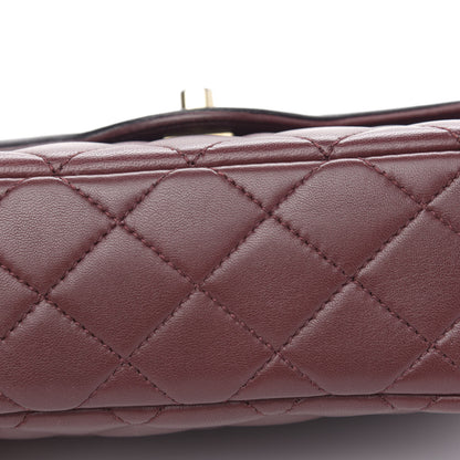 Chanel Lambskin Quilted Mini Two Tone Day Flap Burgundy 13 of 15