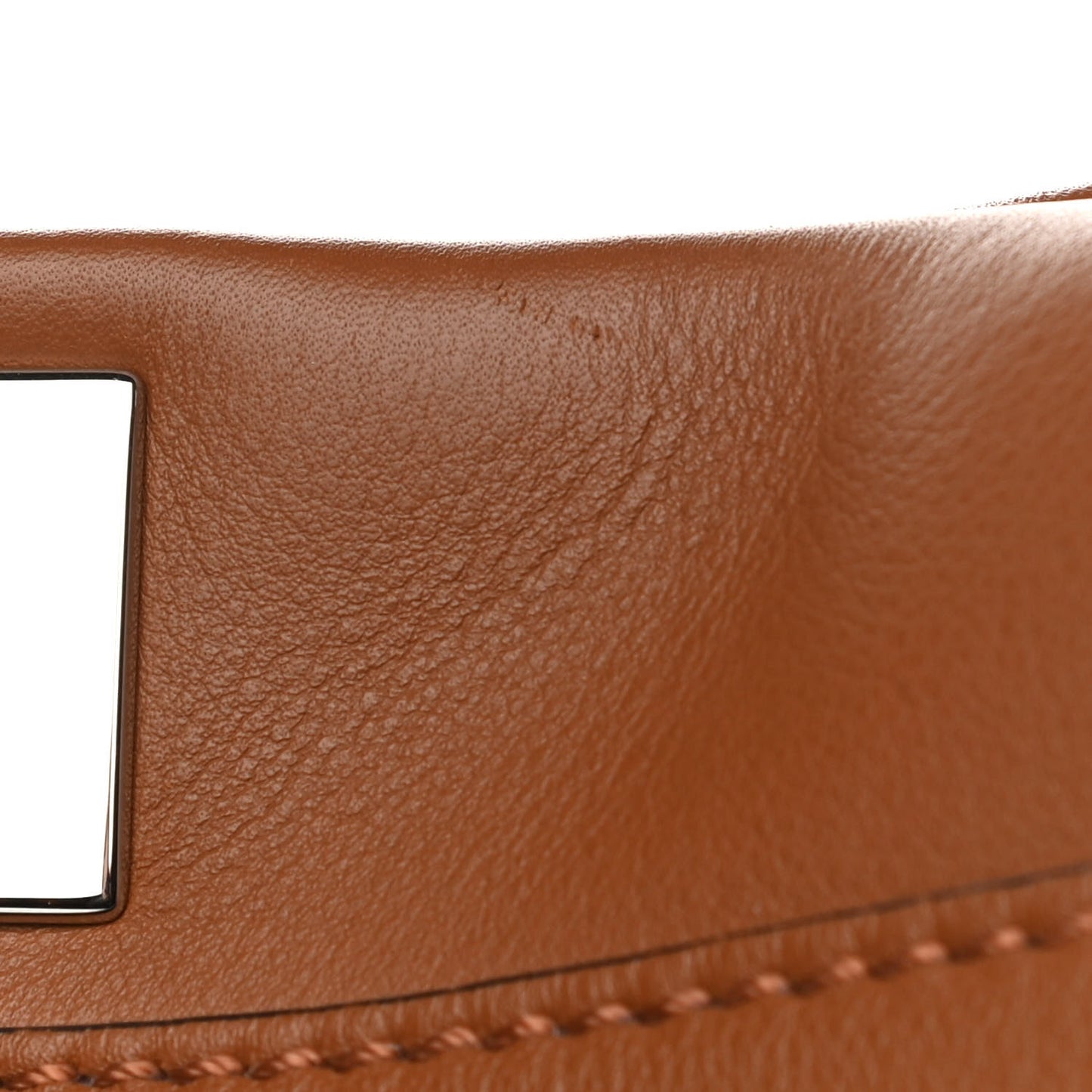 Calfskin Lace Up Large Peekaboo Iconic Satchel Cognac