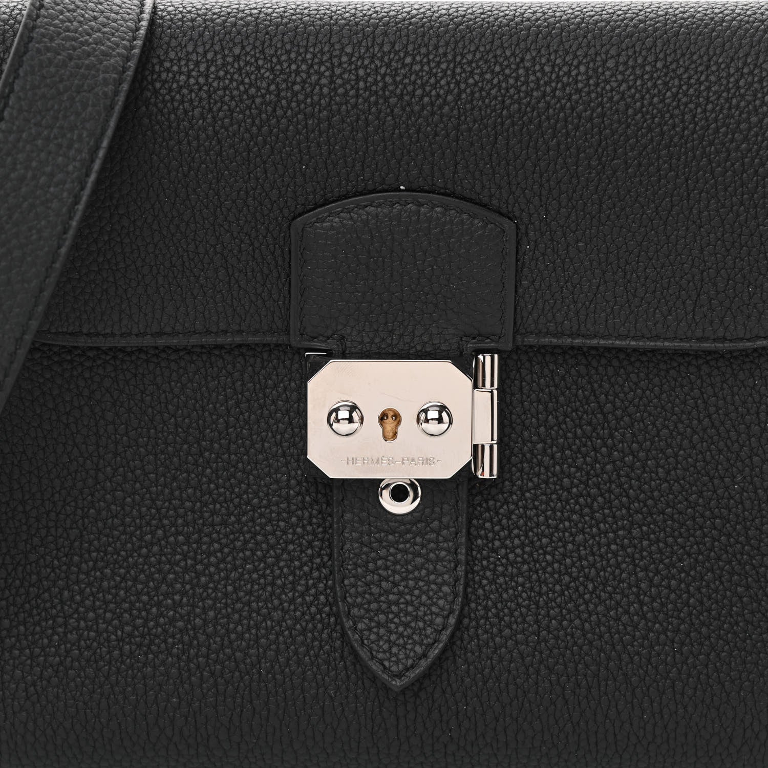 Hermes Togo Sac A Depeches 21 Messenger Bag Black 8 of 11