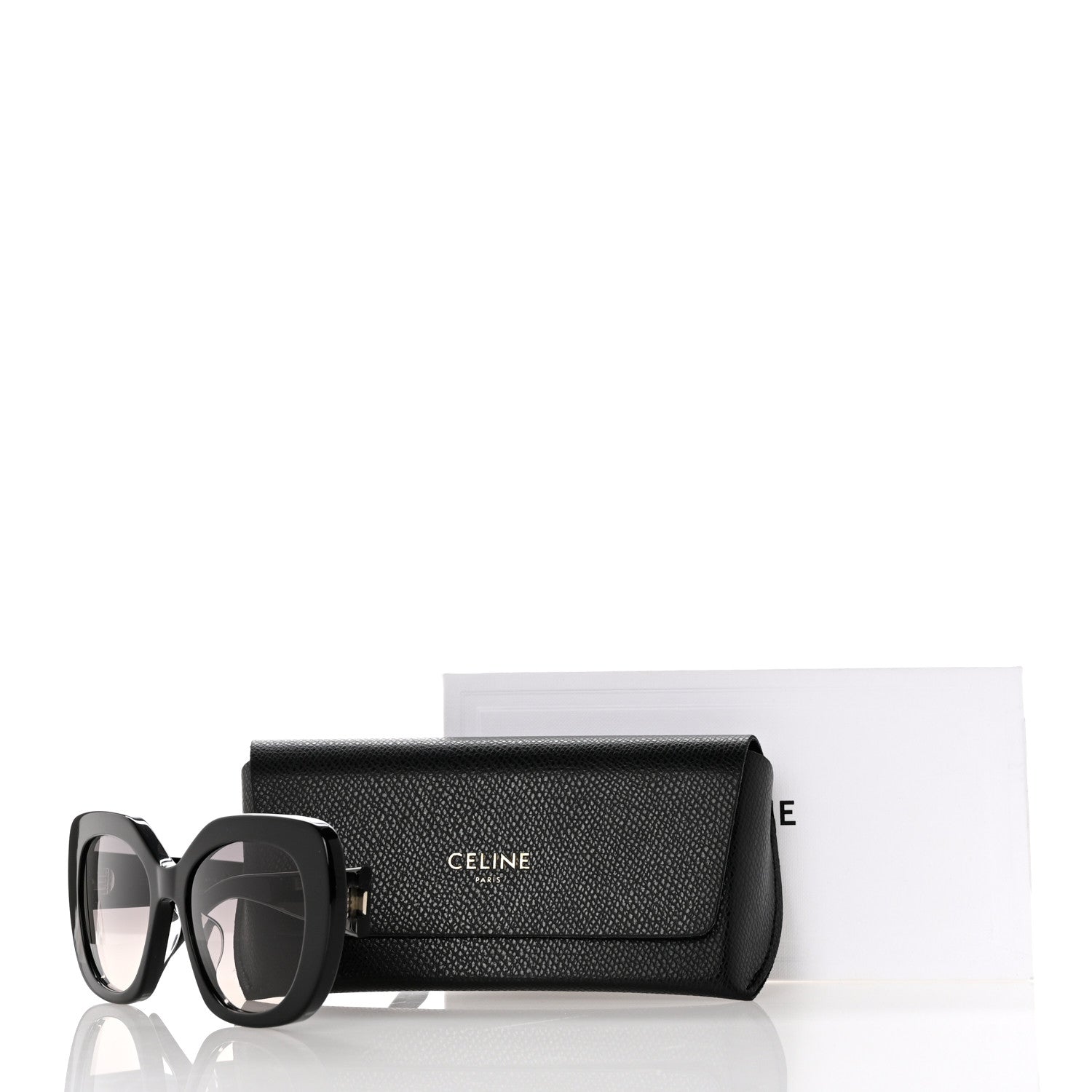 Celine Acetate Triomphe 01 Square Sunglasses CL 40226U Black 7 of 7