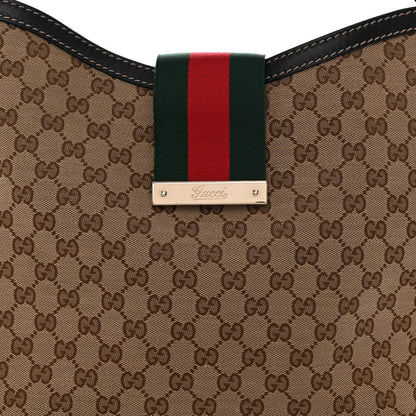 Gucci Monogram Large New Ladies Web Hobo Dark Brown 8 of 10