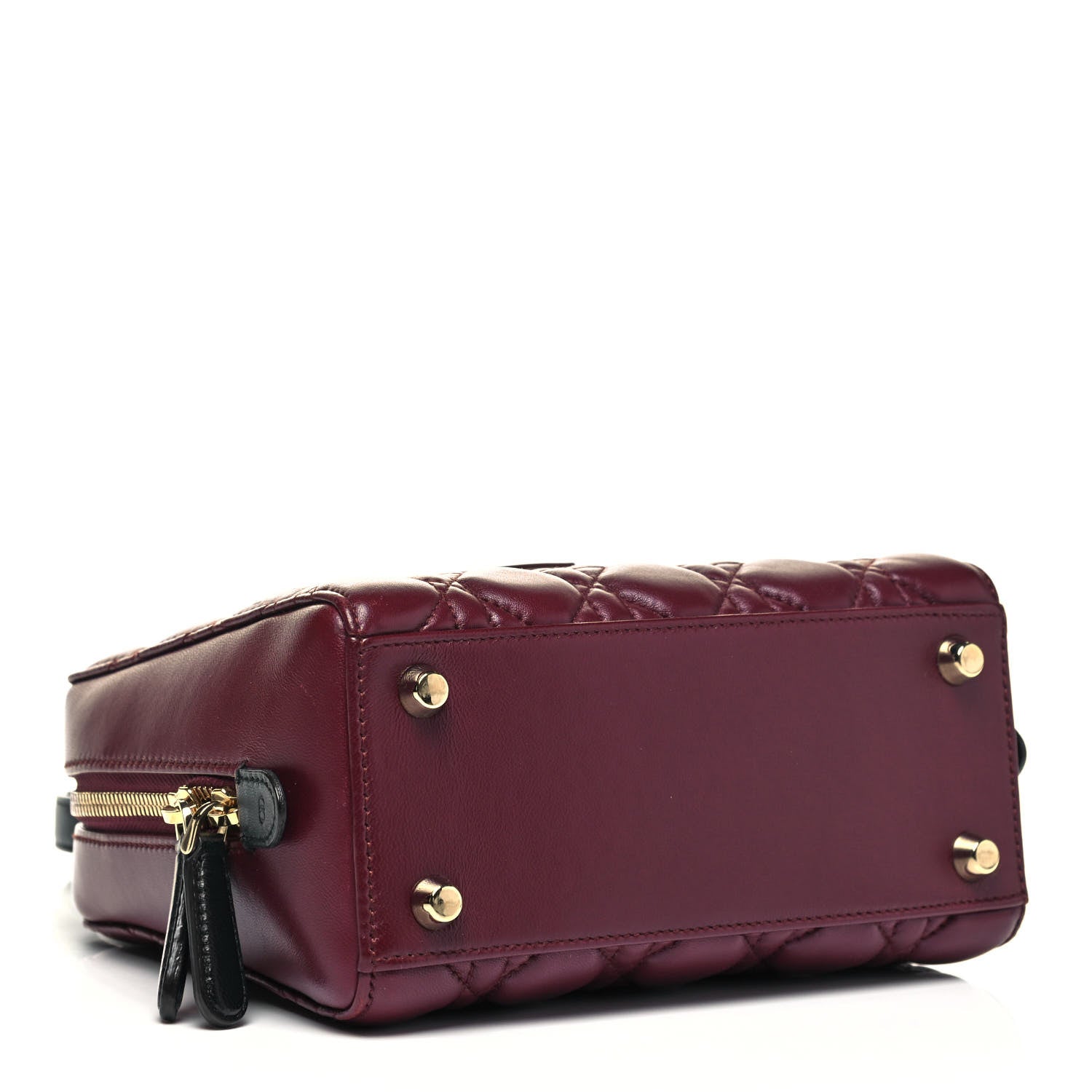 Christian Dior Lambskin Cannage Lily Tote Red Sapphire Blue 4 of 9