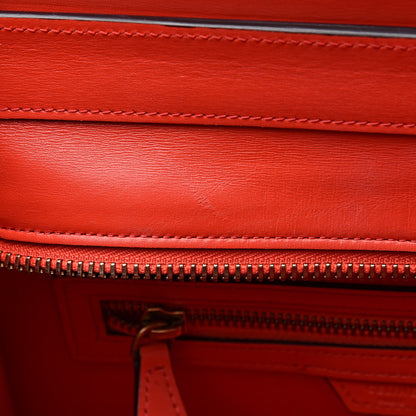 Celine Smooth Calfskin Mini Luggage Coquelicot 12 of 18