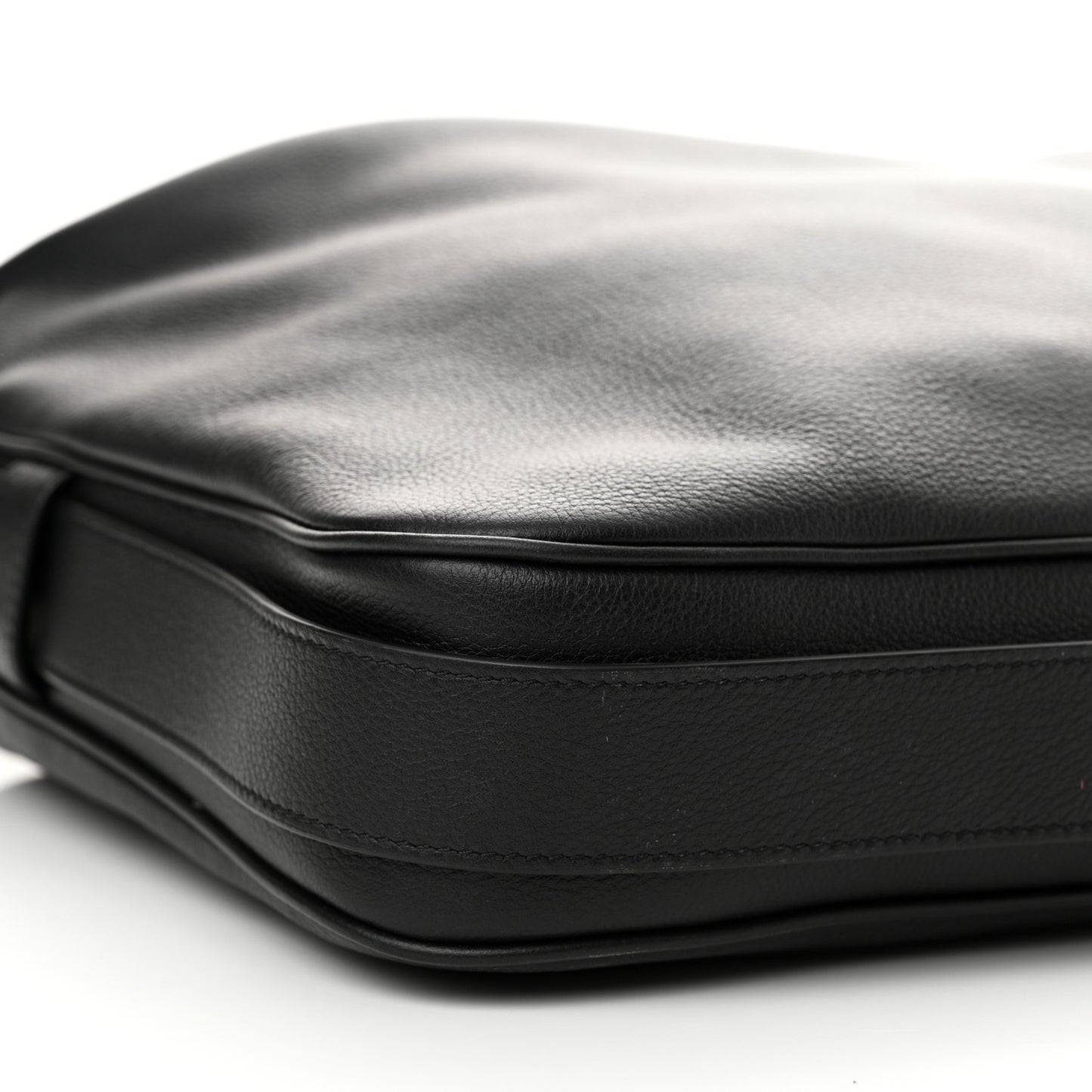 Supple Calfskin Large Romy Shoulder Bag Black