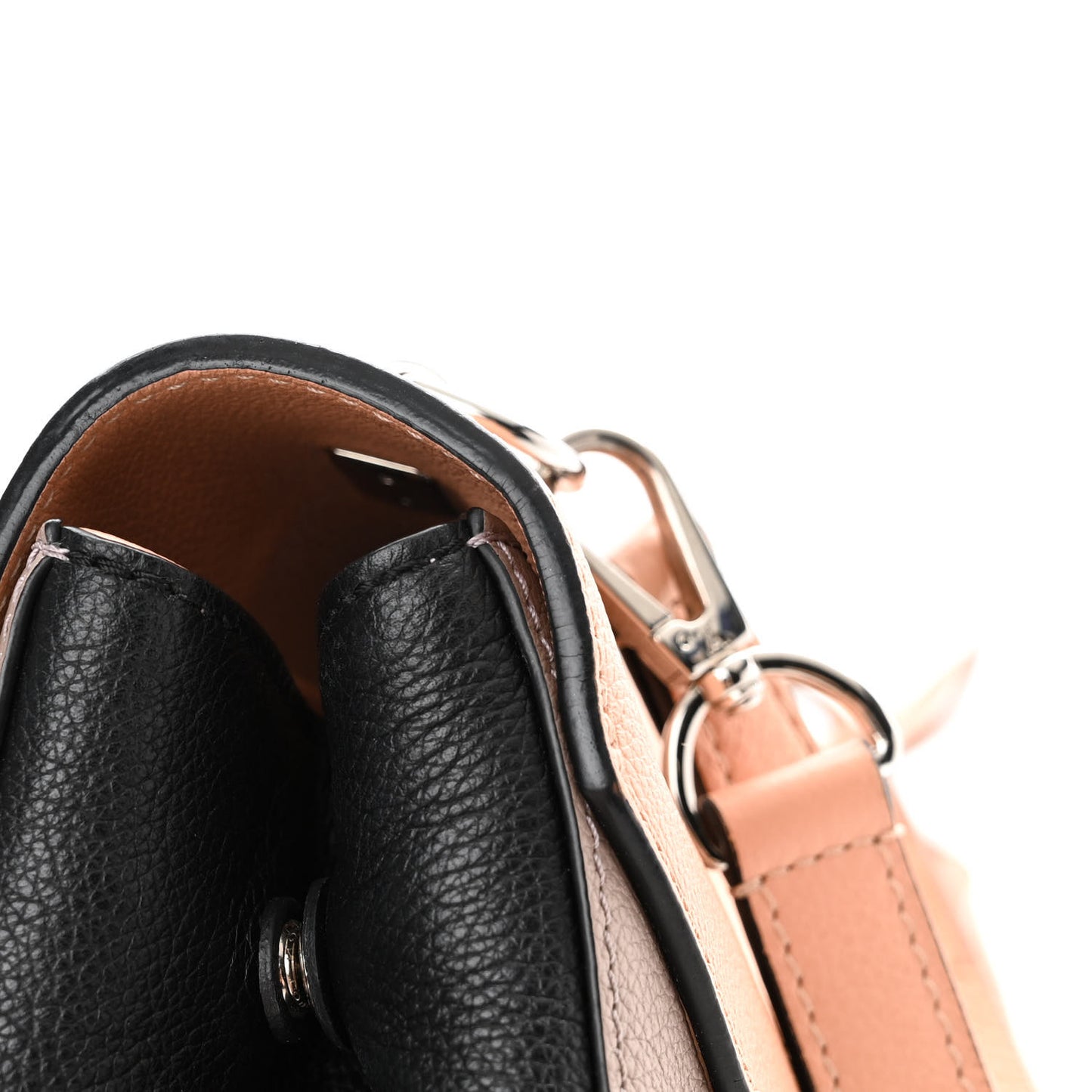 Soft Calfskin Lockme II Top Handle Venus Black Mastic