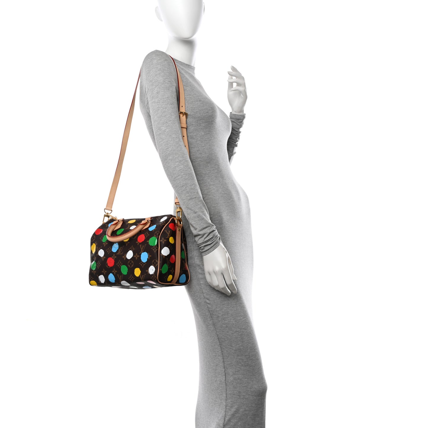 LV X YK Monogram Speedy Bandouliere 25 Multicolor