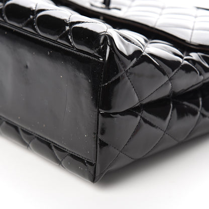 Chanel Patent Quilted Jumbo Kelly Flap Black 15 of 15