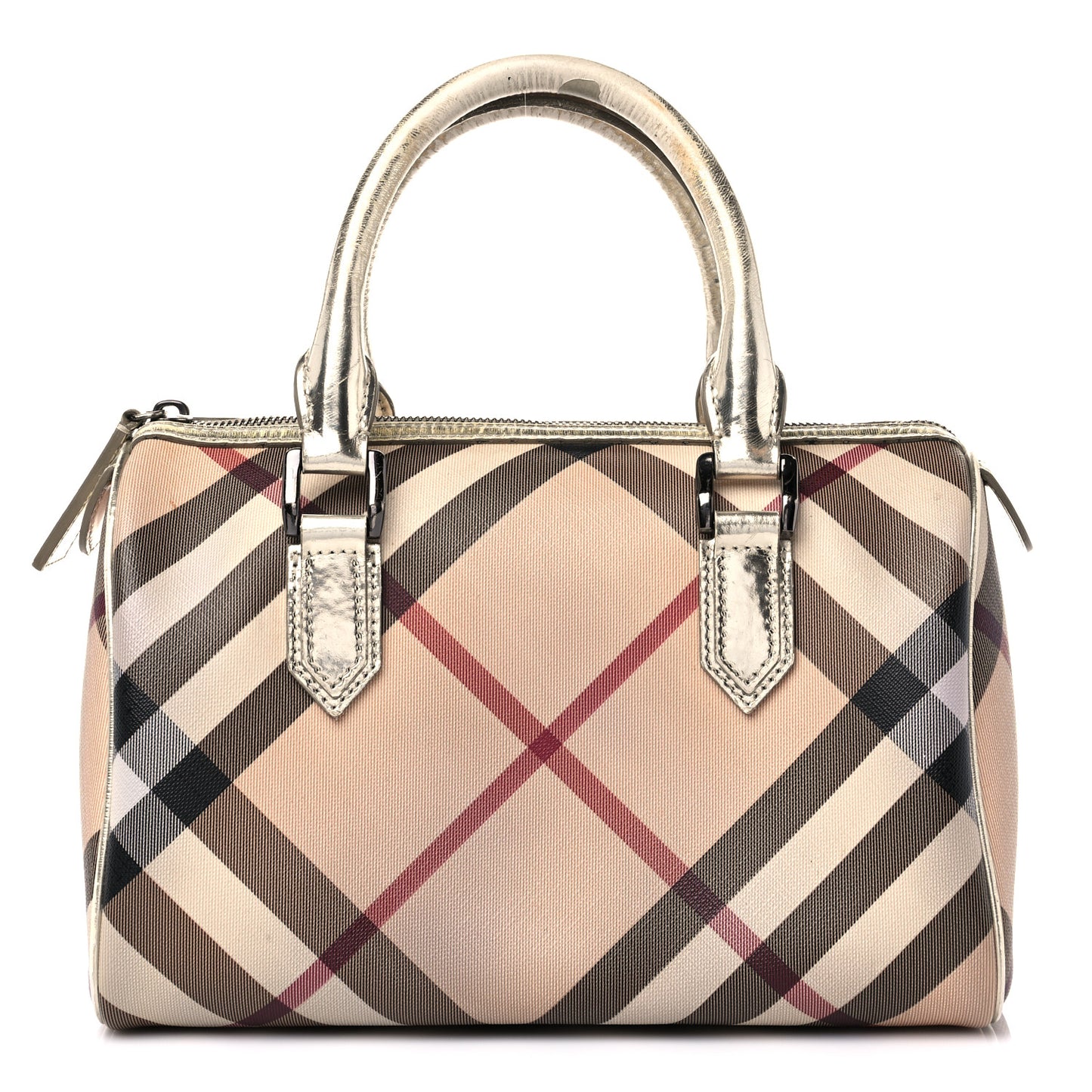 Supernova Check Metallic Small Chester Bowling Bag Gold