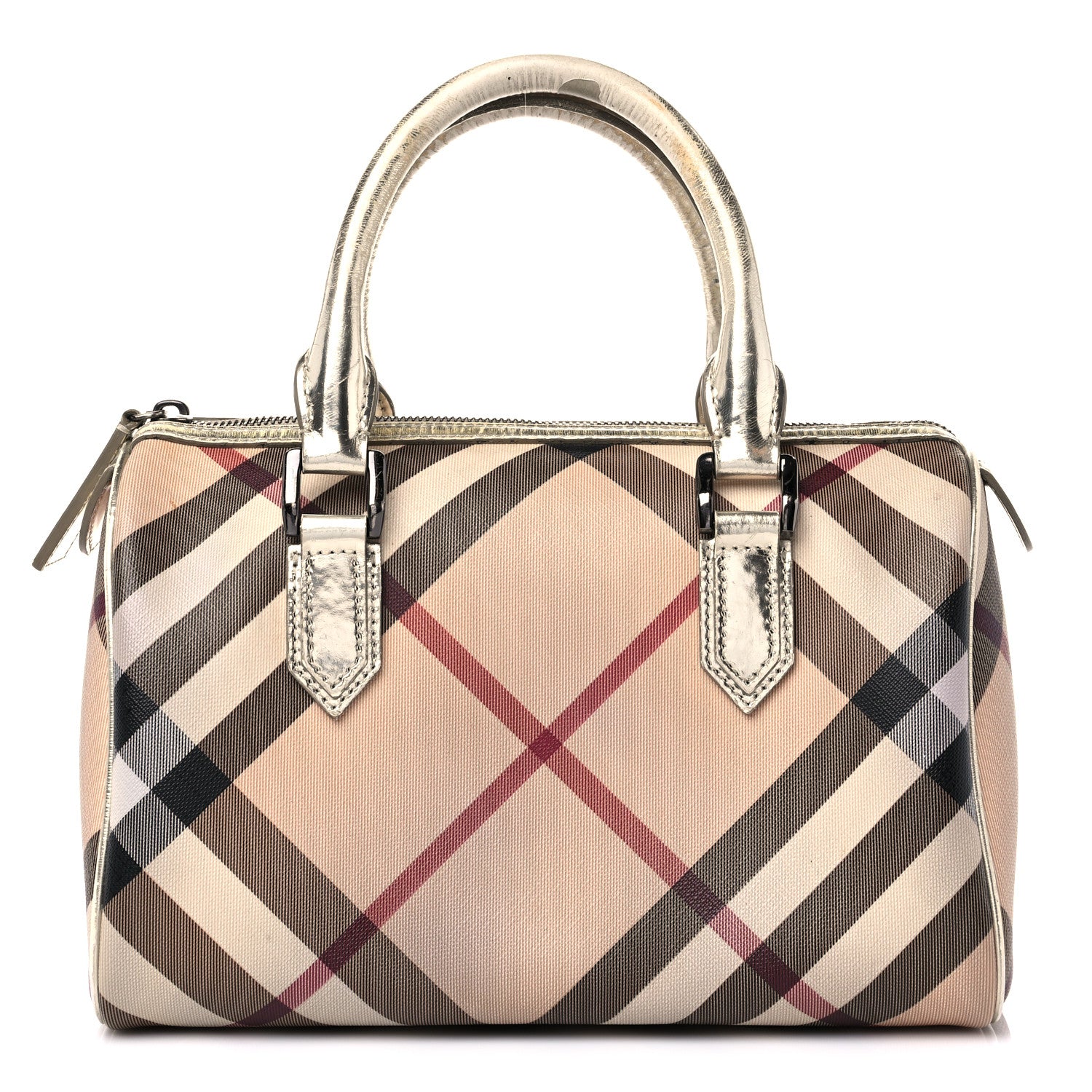 Burberry Supernova Check Metallic Small Chester Bowling Bag Gold 1 of 19