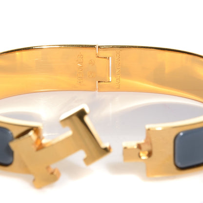 Hermes Enamel Narrow Clic Clac H Bracelet PM Slate 3 of 5