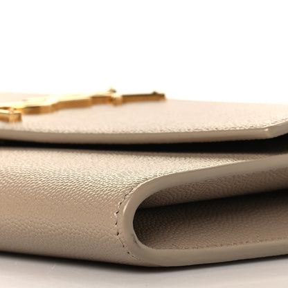 Saint Laurent Grain De Poudre Monogram Uptown Chain Wallet Dark Beige 12 of 13