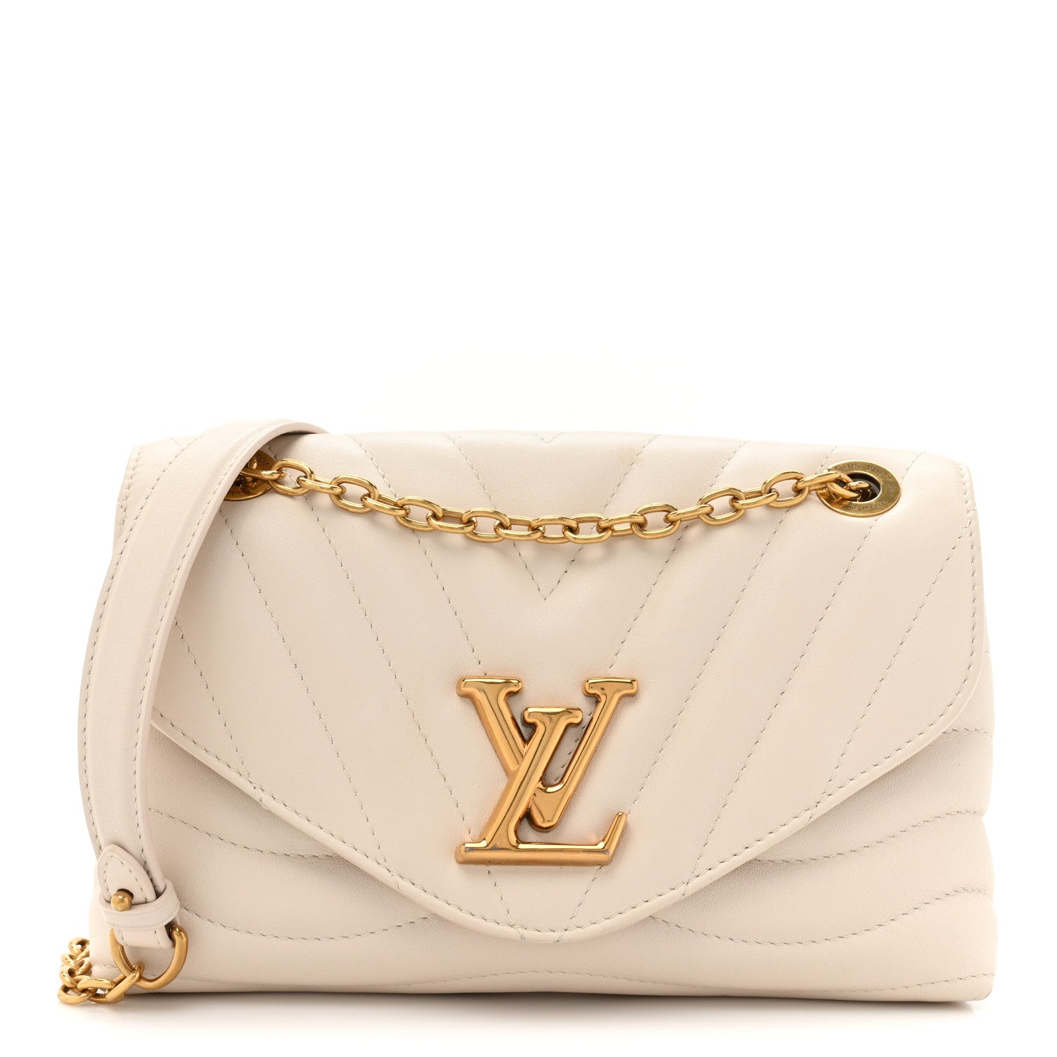 Louis Vuitton Calfskin LV New Wave Chain Bag Ivory 1 of 14