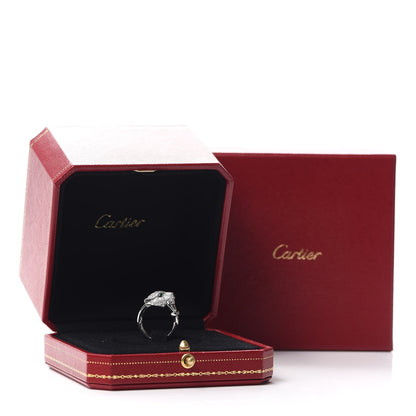 Cartier 18K White Gold Diamond Emerald Black Onyx Panthere de Cartier Ring 49 4.75 7 of 7