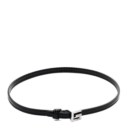 Gucci Patent Crystal G Buckle Choker Black 1 of 5