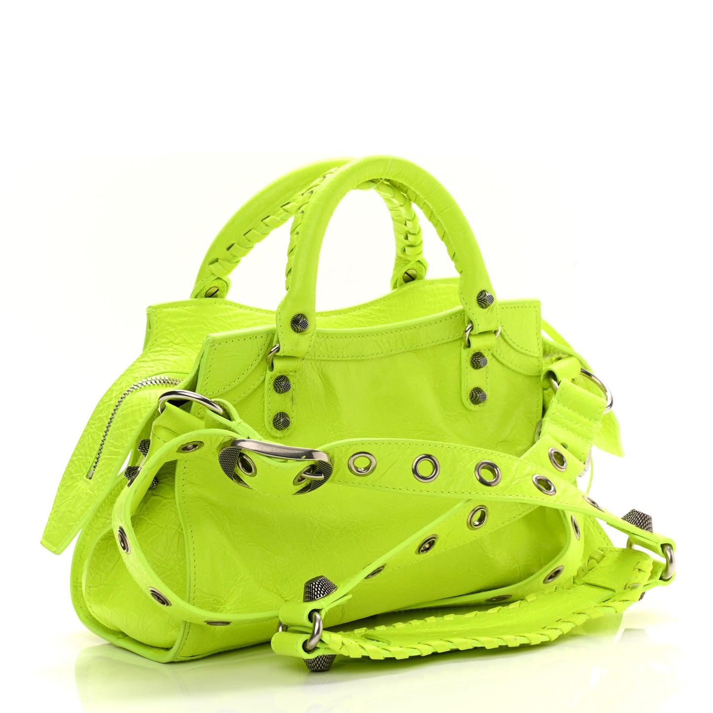 Agneau Arena Neo Cagole Handbag XS Fluo Yellow