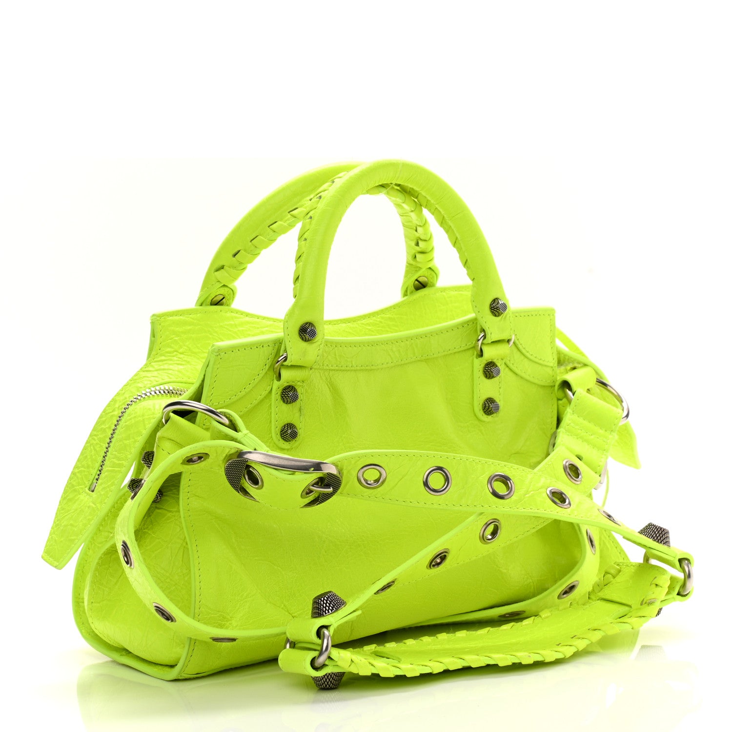 Balenciaga Agneau Arena Neo Cagole Handbag XS Fluo Yellow 3 of 10