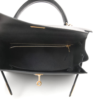 Hermes Epsom Kelly Sellier 25 Black 7 of 39