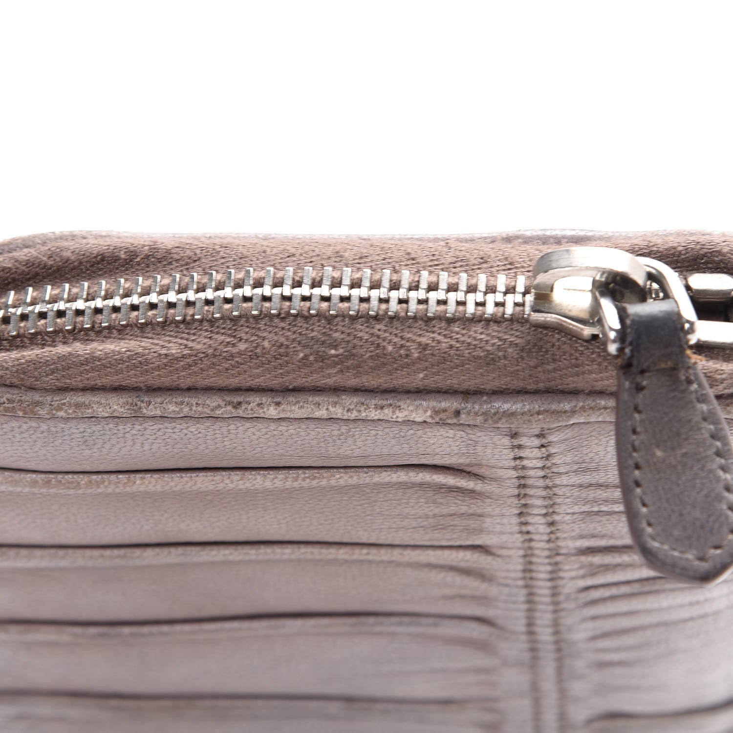Prada Nappa Gaufre Zip Around Wallet Bambu 17 of 18