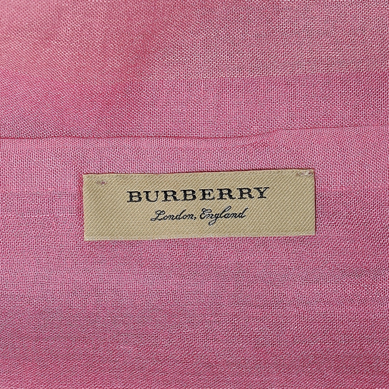 Burberry Modal Cashmere Silk Mega Check Scarf Rose Pink 4 of 5