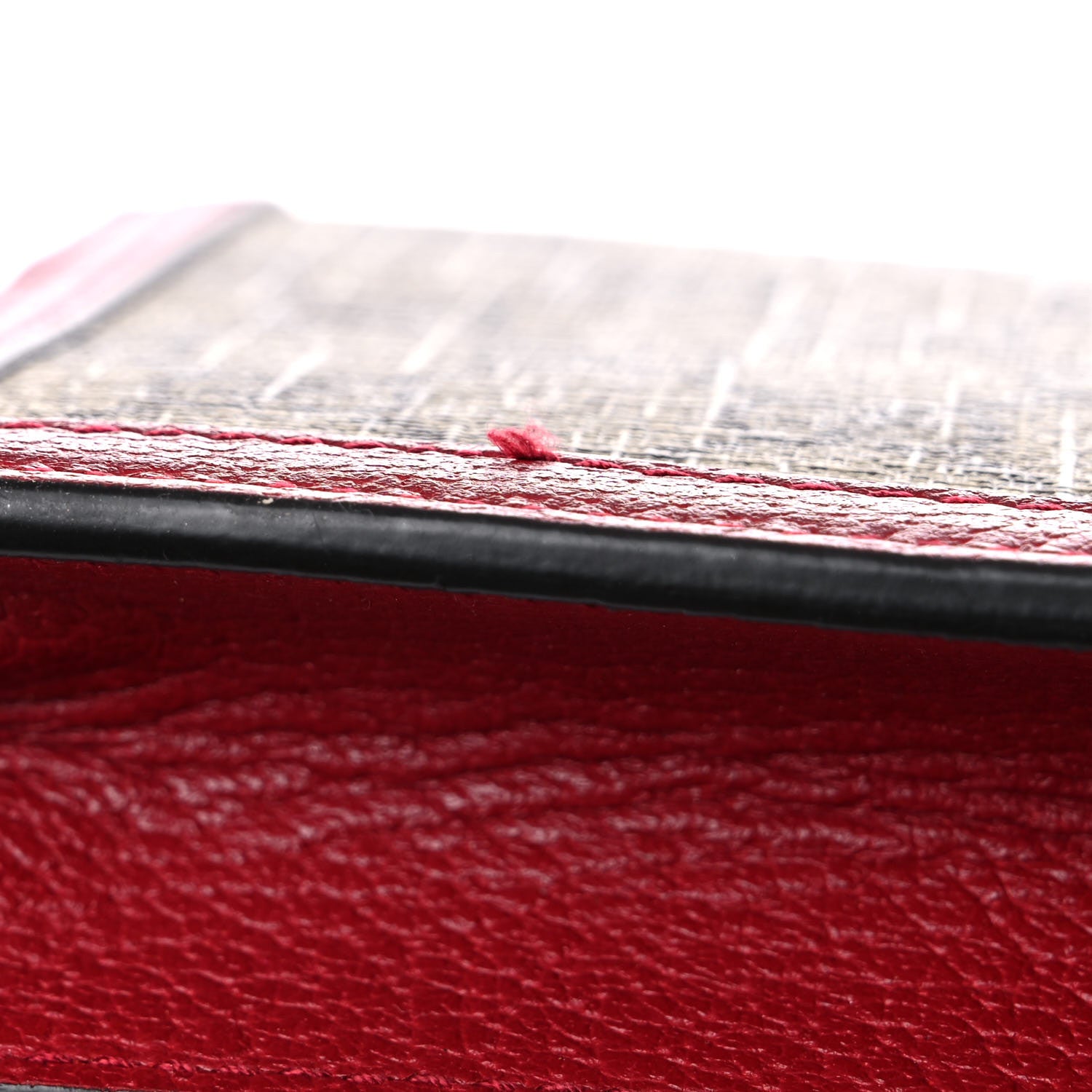 Gucci GG Supreme Monogram Web Queen Margaret Chain Wallet Red 10 of 12