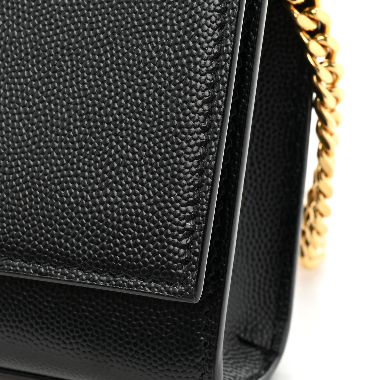 Saint Laurent Grain De Poudre Small Classic Monogram Kate Satchel Black 13 of 14