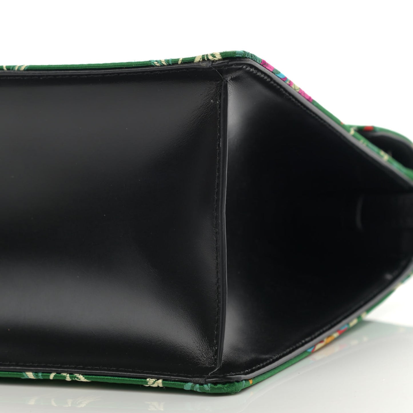 Jacquard Floral Medium Sylvie Top Handle Bag Green Multicolor Black