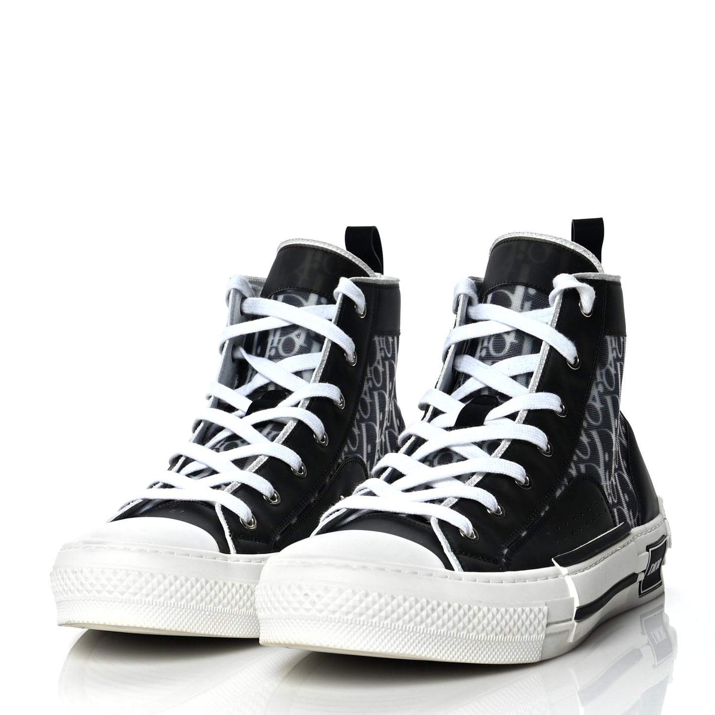 Canvas Oblique Mens B23 High Top Sneakers 43 White