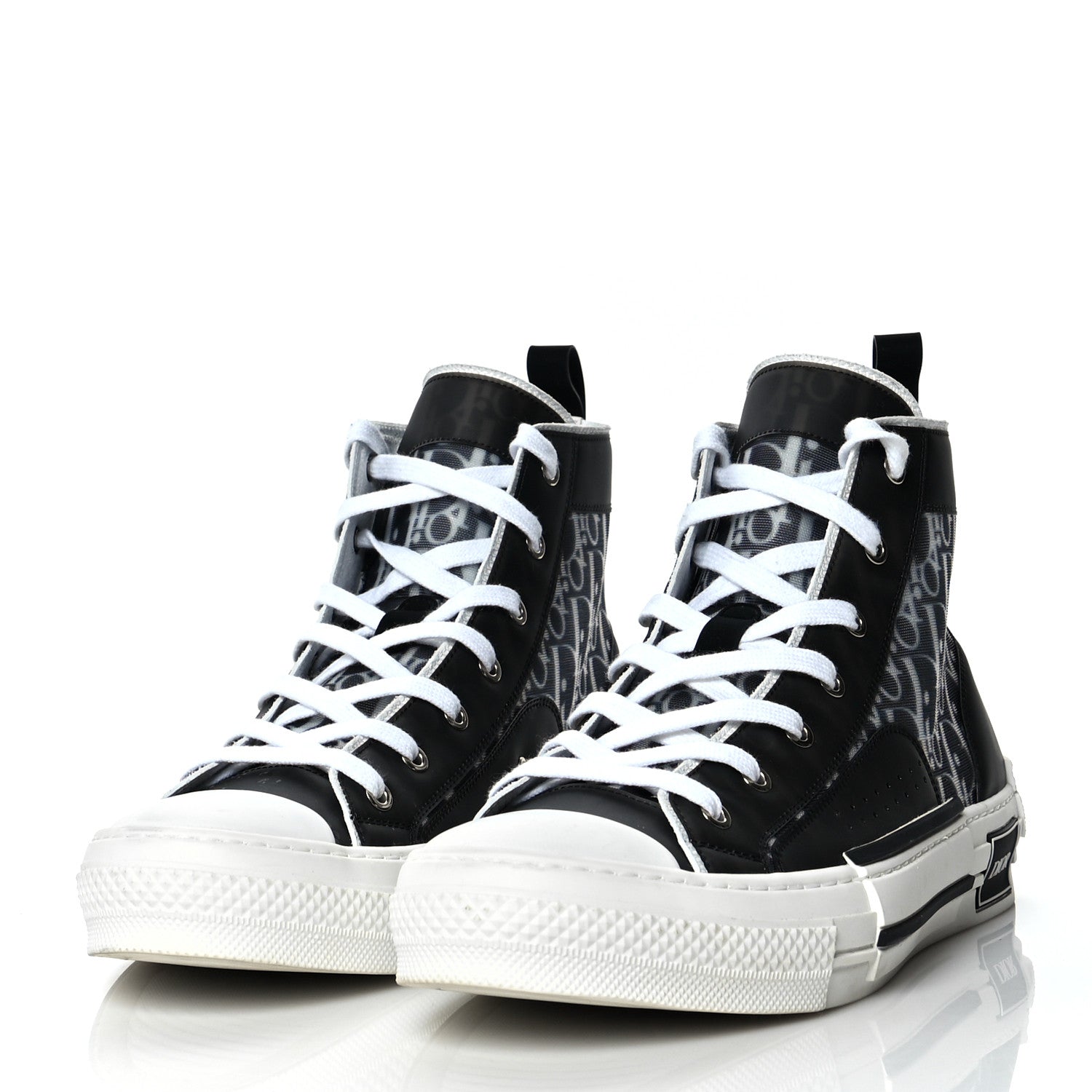 Christian Dior Canvas Oblique Mens B23 High Top Sneakers 43 White 3 of 9