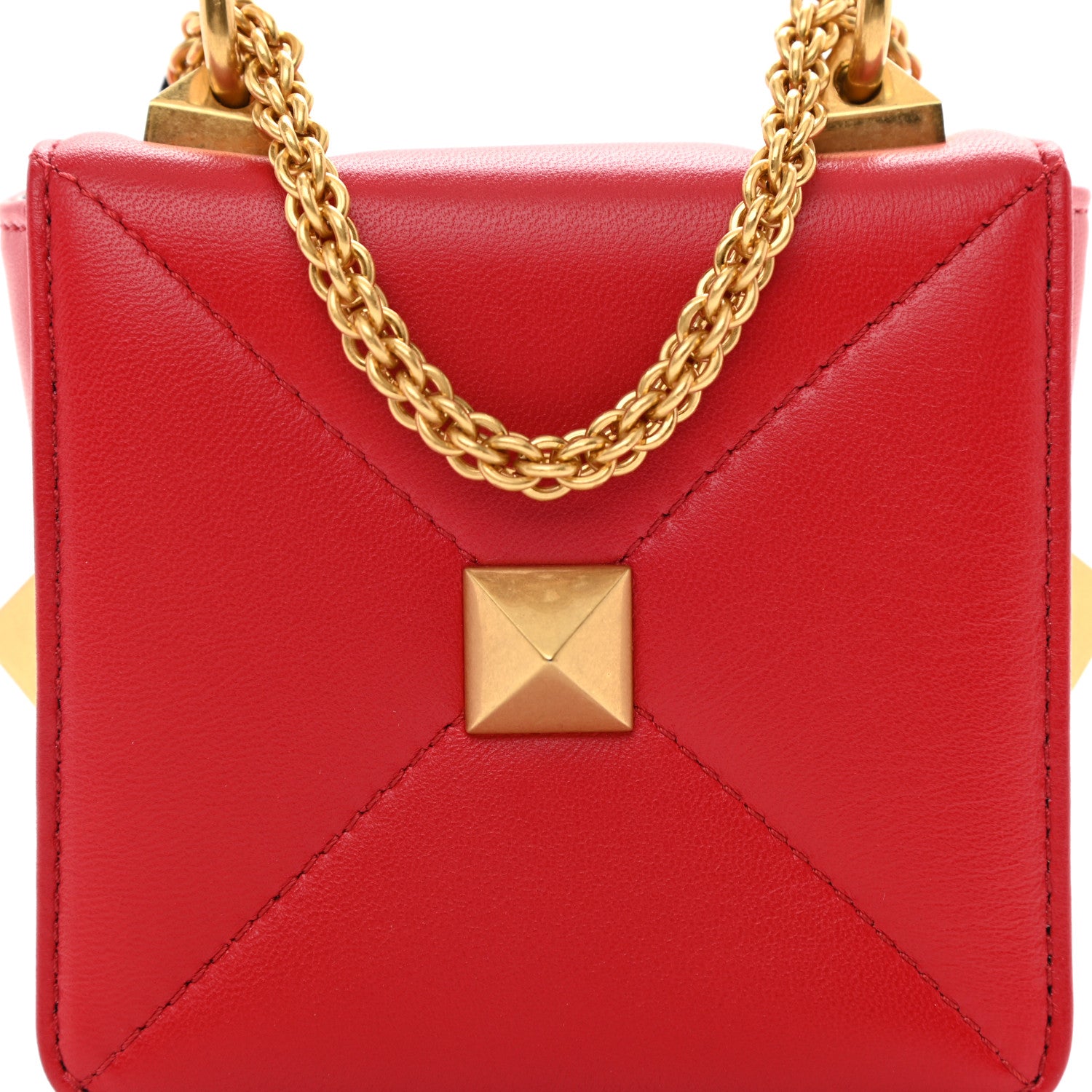 Valentino Garavani Nappa Mini Roman Stud Chain Bag Rouge Pur 7 of 7